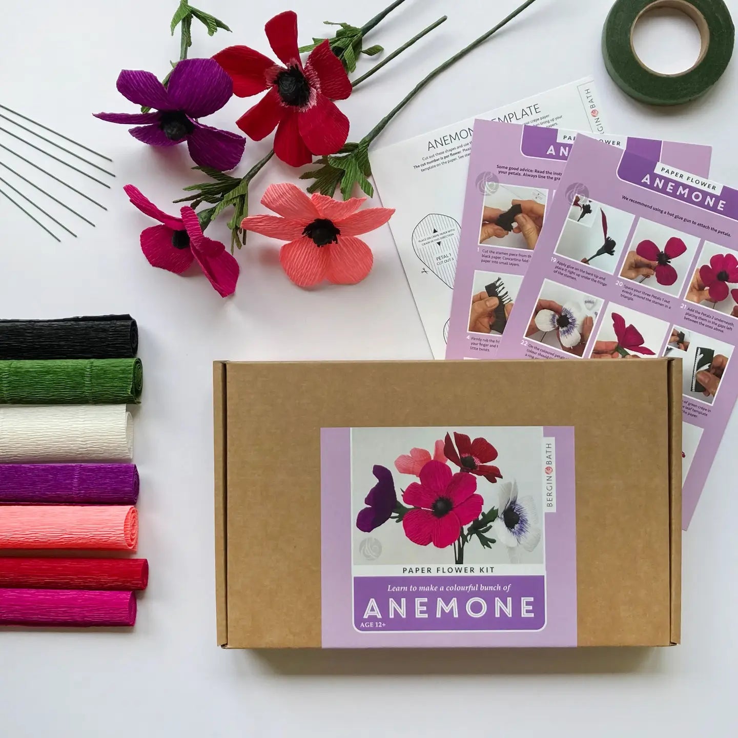 Paper flower kit - Anemone.