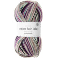 Socks neon fair isle