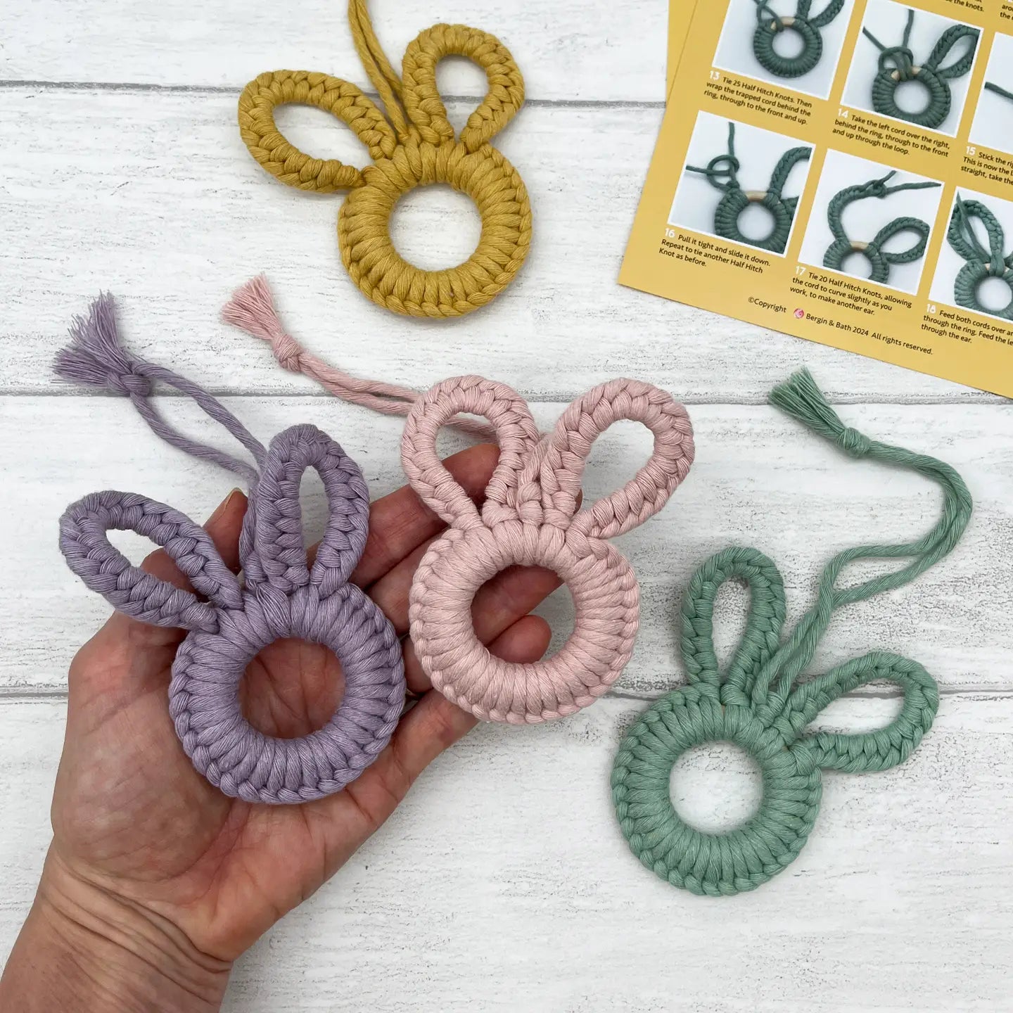 Macrame kit - Easter bunnies