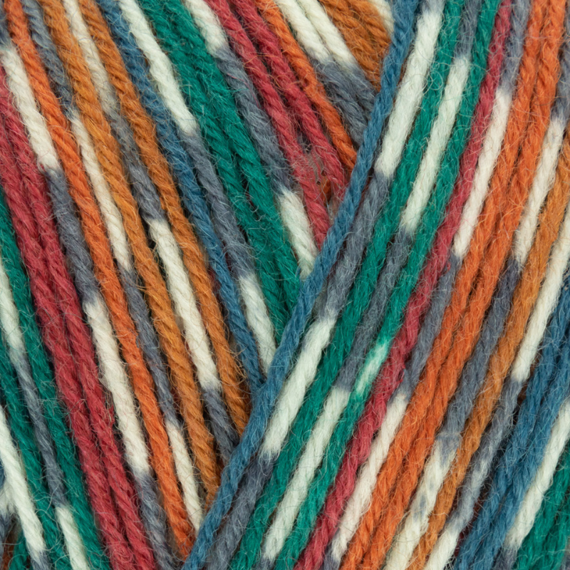 Close-up of multicolored yarn strands