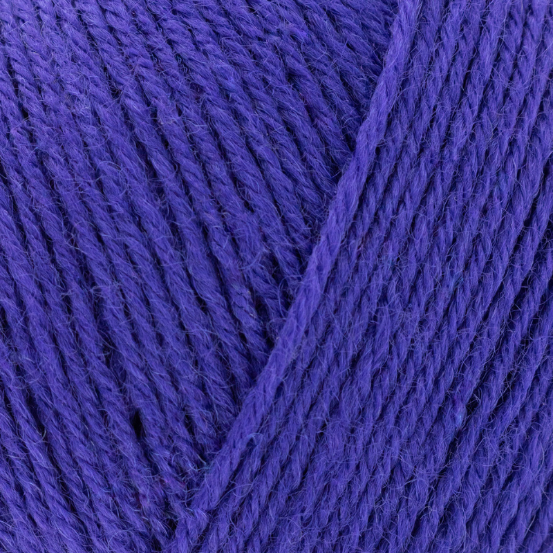 Close-up of blue yarn with a focus on texture and color.