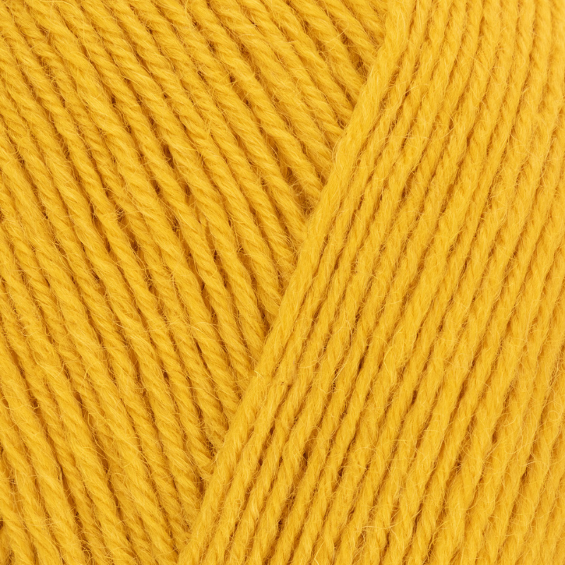 Close-up of bright yellow yarn