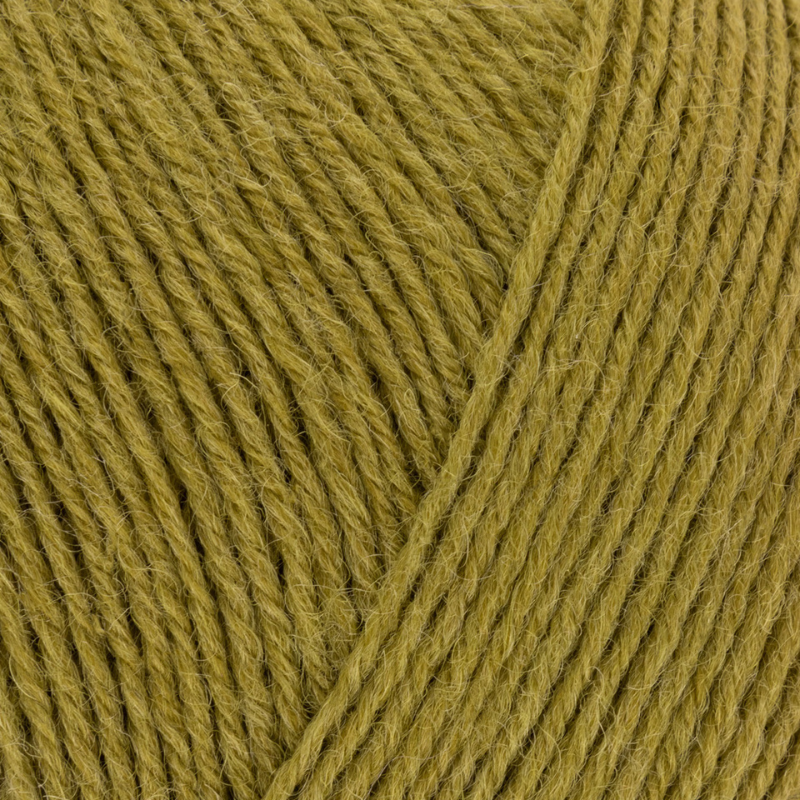 Close-up of a ball of green yarn