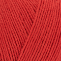 Close-up of red yarn with a diagonal pattern
