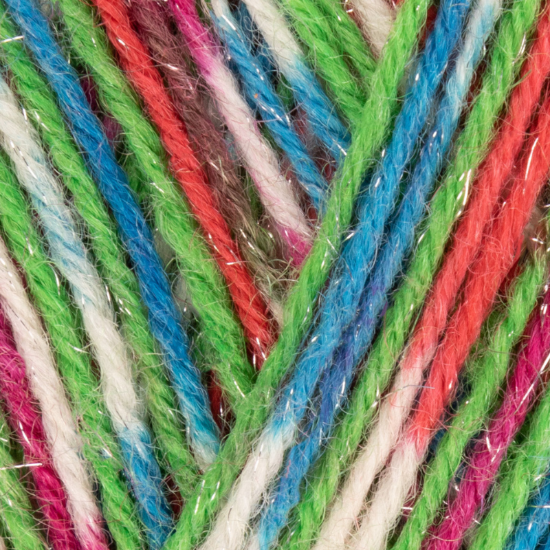 Close-up of multicolored yarn strands