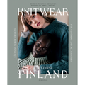 Book cover featuring two people wearing knitwear with text about Finnish knitwear design.